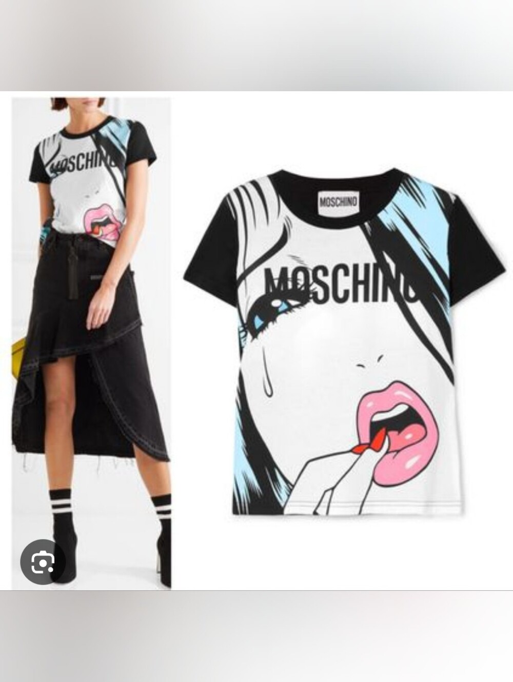 Moschino Printed T-Shirt Size Small
